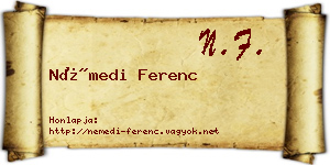 Némedi Ferenc névjegykártya